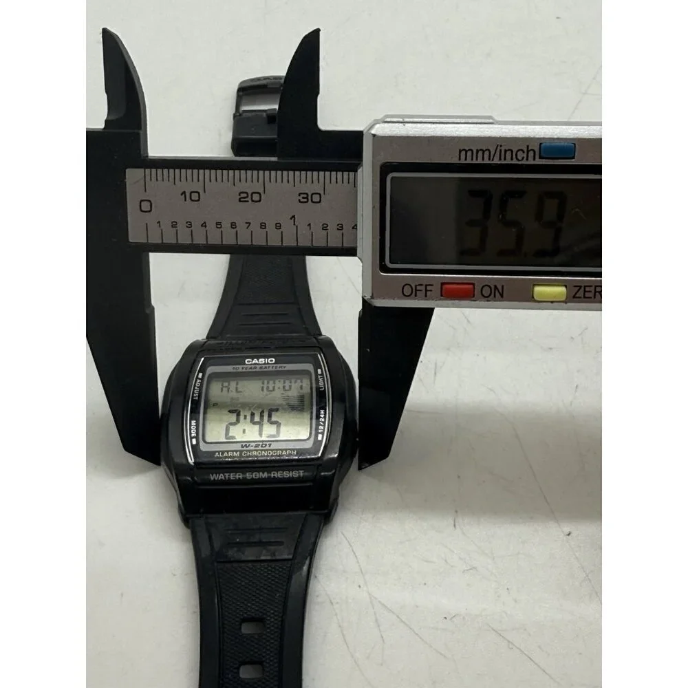 Casio Illuminator 2879 W-201 Digital Alarm Chronograph Dual Time Calendar Watch